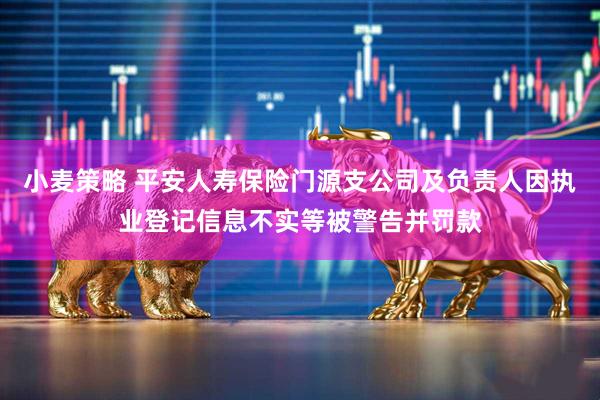 小麦策略 平安人寿保险门源支公司及负责人因执业登记信息不实等被警告并罚款